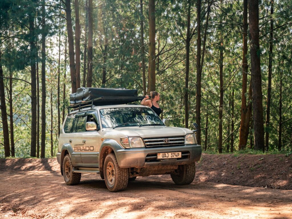 Toyota Land Cruiser Prado Rental with Rooftop Tent & Camping